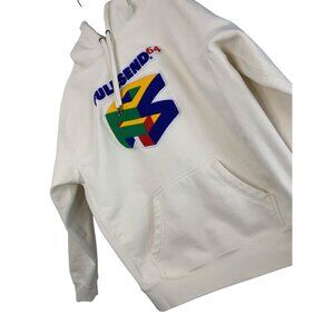 Full Send 64 Hoodie Cream L/G Cotton Blend EUC Pullover 8729 Thick Sweatshirt
